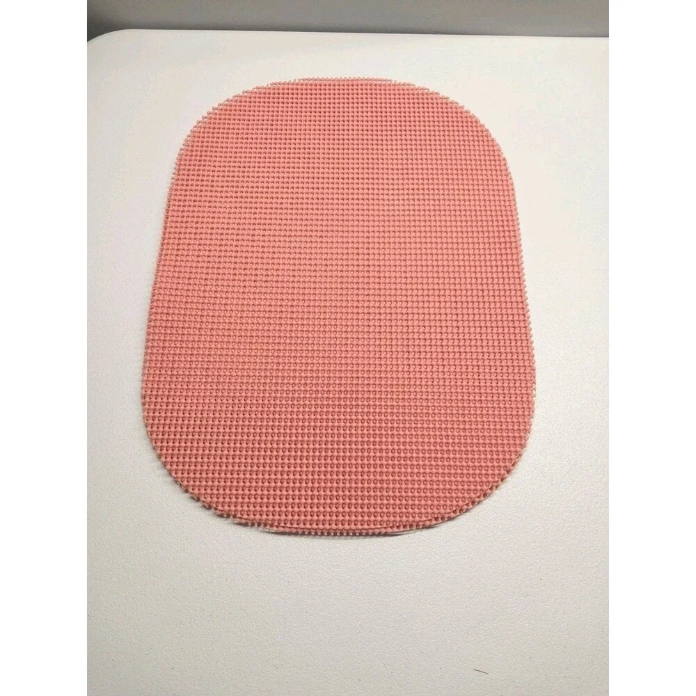 Set 8 Mesh Vinyl Mesh Placemats Aqua Orange Coastal Retro Patio Table Mats
